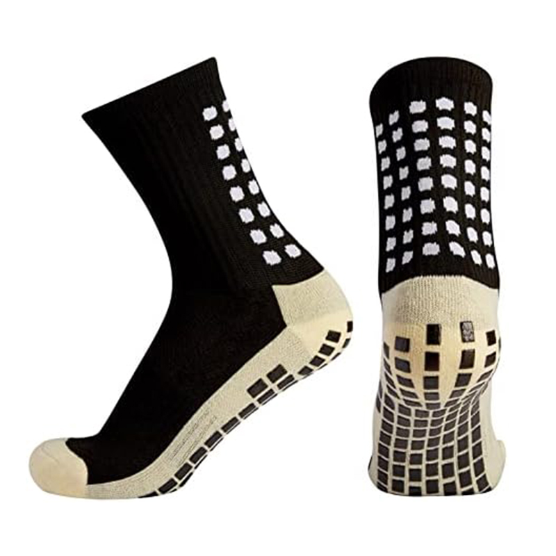 Lyse jacquard sklisikre fotballsokker