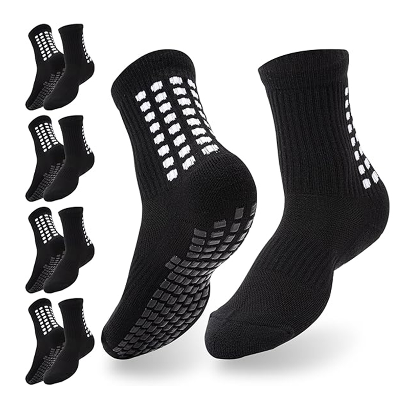 Lyse jacquard sklisikre fotballsokker