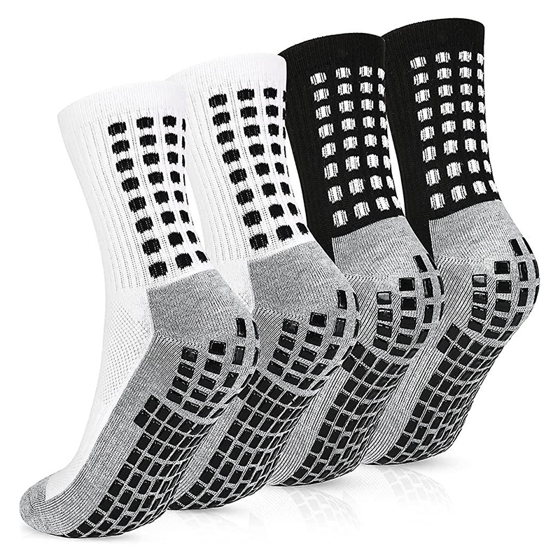 Lyse jacquard sklisikre fotballsokker