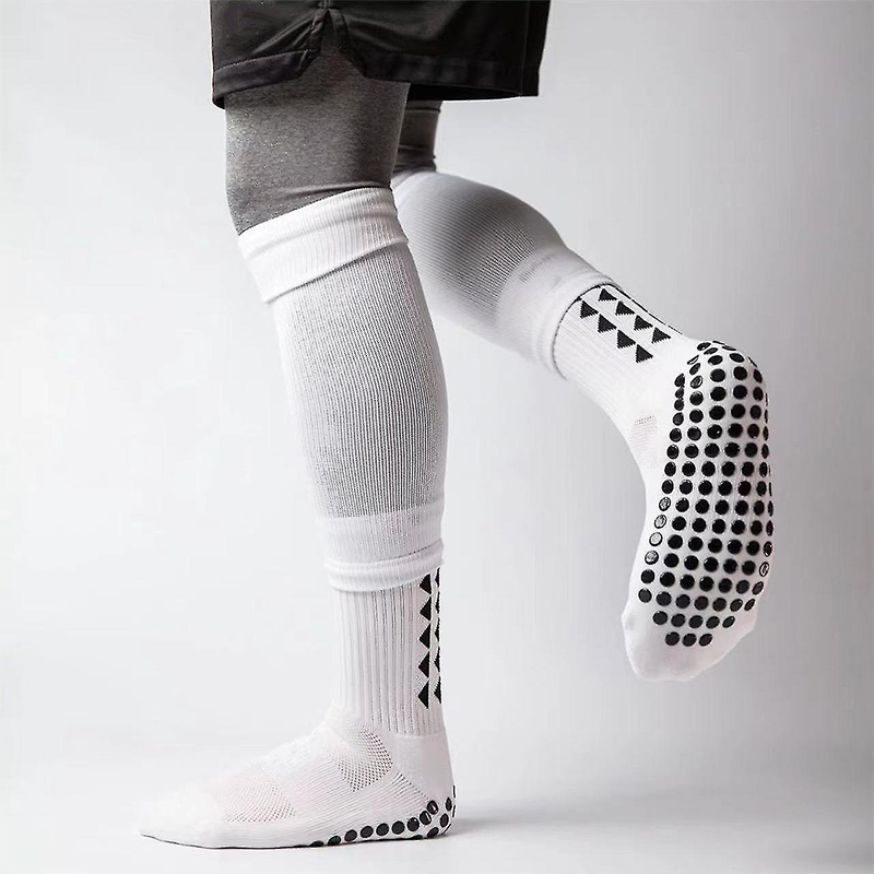 Lyse jacquard sklisikre fotballsokker
