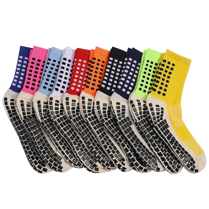 Lyse jacquard sklisikre fotballsokker